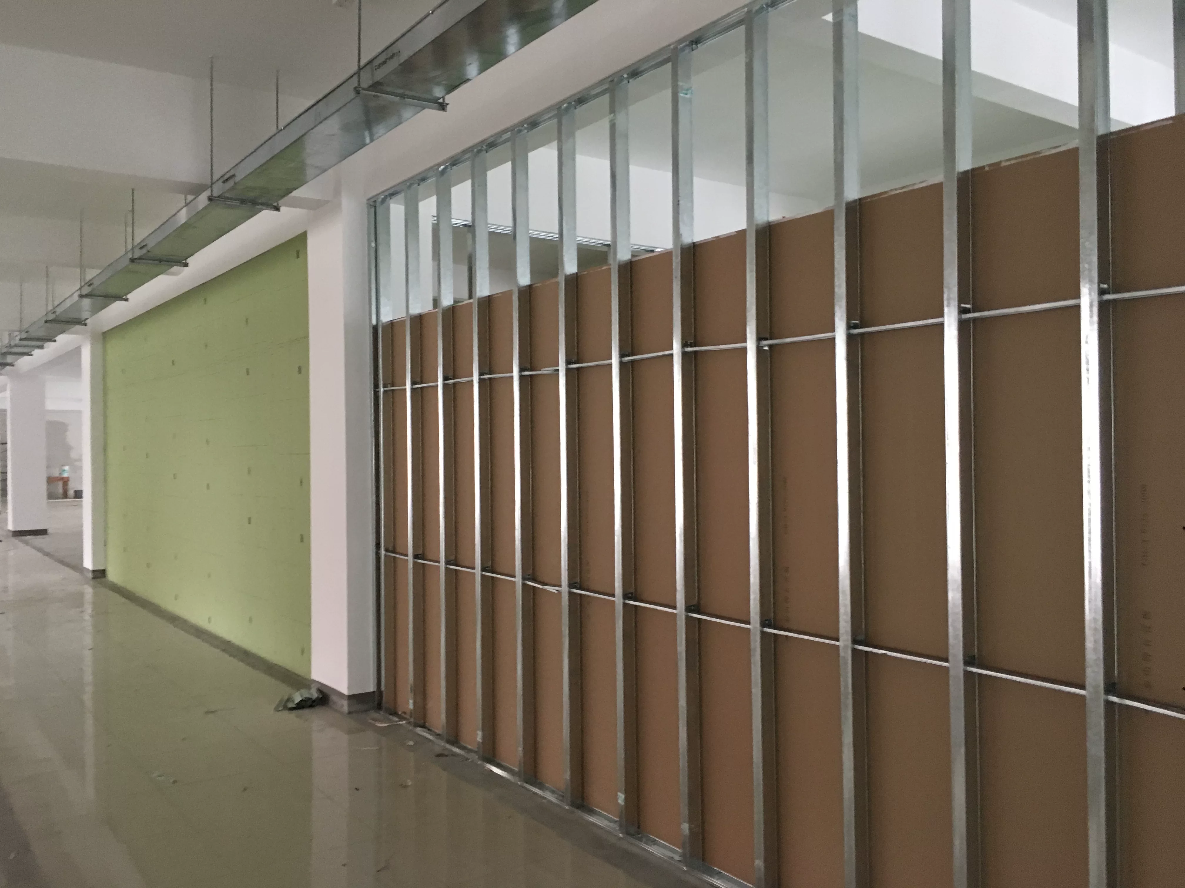 Gypsum board partitions